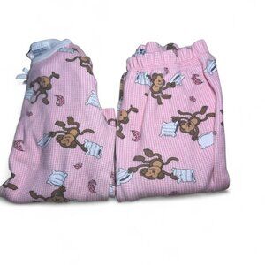 VTG/Y2K Girl's Girl Tribe Pink Monkey PJ Set